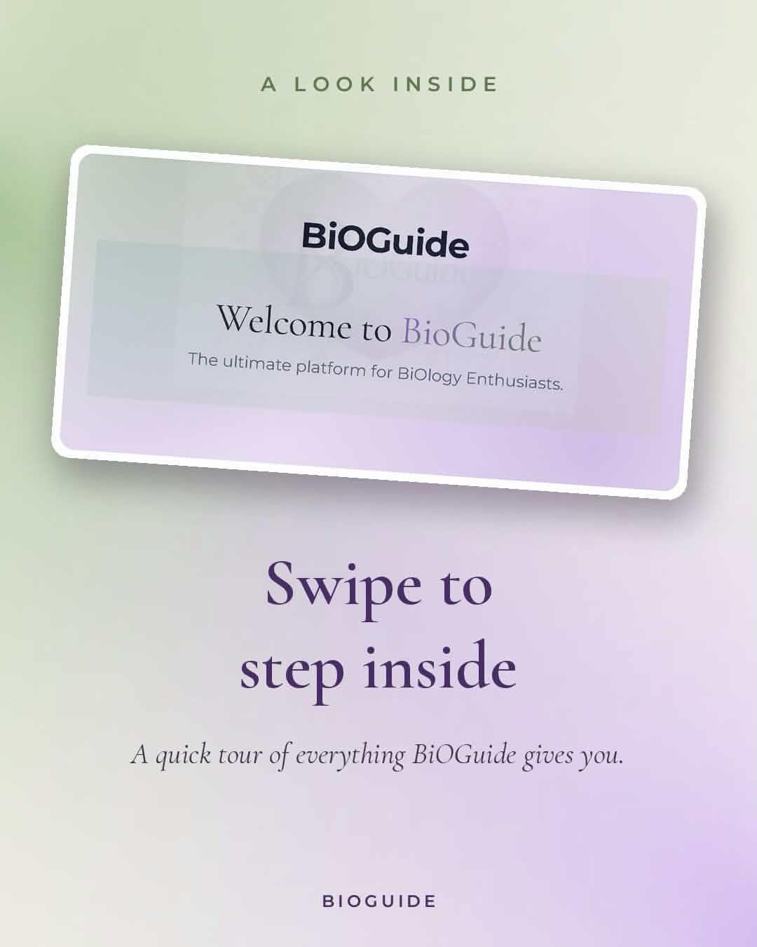 BiOGuide Instagram post: A collage of features
